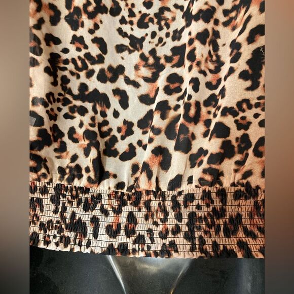 BEBE animal print sheer lace up blouse - Picture 7 of 7